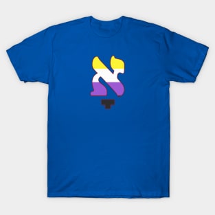 Kometz Aleph (Nonbinary Pride Colors) T-Shirt